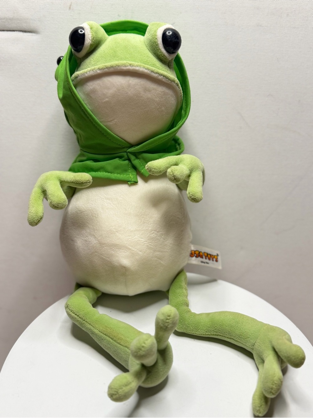Green Frog Plush Hooded Stuffed Animal